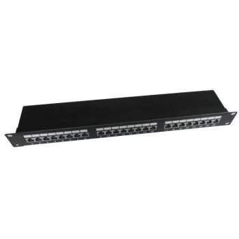 Gembird Cablexpert 1U Rack Patch Panel Cat5e Melns