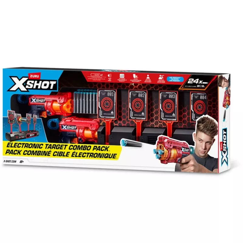 XSHOT Interaktīvā mērķa tāfele & Fury 4 2-Pack, Dartblaster