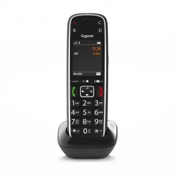 Gigaset E720HX analogais/DECT telefons ar zvanītāja ID, melns