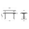 Elektriski regulējams spēļu galds Mark Adler MA-Leader 7.6 Melns — 160×80 cm, 72–118 cm, 70 kg maks.