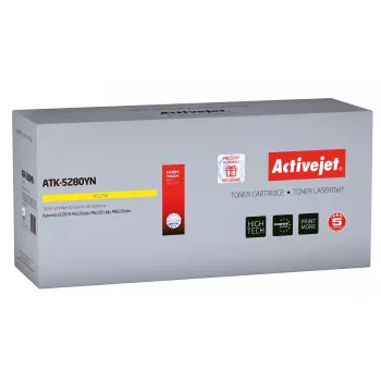 Tonera kasetne ActiveJet ATK-5280YN dzeltena, saderīga ar Kyocera, 11 000 lapu, viena pakotne