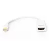 Digitus Mini DP uz HDMI Type A adaptera kabelis 0.15 m balts