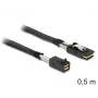 SAS kabelis DeLOCK 83388, 0,5 m, Mini SAS HD (SFF-8643) — Mini SAS (SFF-8087)