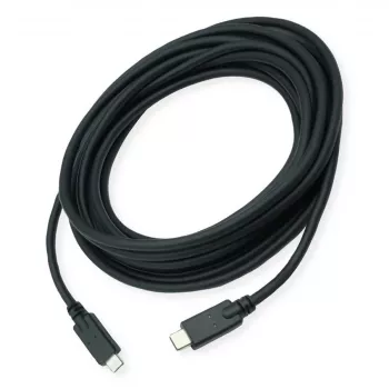 ROLINE USB 3.2 Gen 2 saderīgs kabelis C-C ST/ST 10Gbit/s Emark 85W melns 7m - Kabelis - Digitāls/Dati