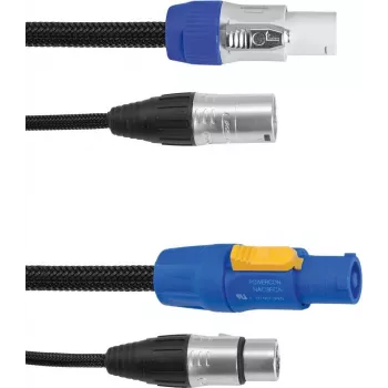DMX kombinētais kabelis EUROLITE 30227780 P-Con uz 3-pin XLR, 1.5 m