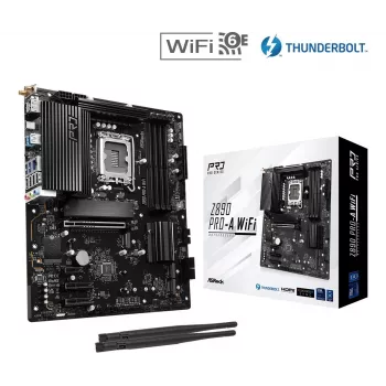 Mātesplate ASRock Z890 Pro-A WiFi — Intel Z890, LGA 1851, ATX, DDR5, 4x DIMM, 256 GB, Wi‑Fi 6E, 2.5Gb LAN