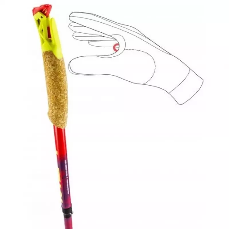 Nūjošanas nūjas Leki TRL Ultratrail FX One 120 cm, sarkanas