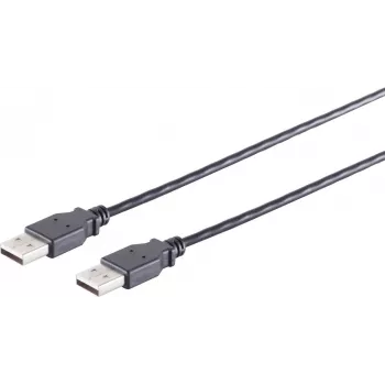 USB kabelis S/CONN 13-22185 USB 2.0 1,8 m Melns