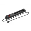 Pagarinātājs Lanberg SP1-05F-0500-BK 5m 5 kontaktligzdas Iekštelpām Melns
