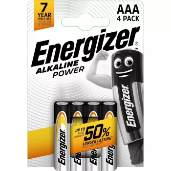 Energizer Alkaline Power AAA LR03 baterijas, 4 gab.