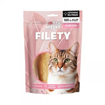 Kaķu gardums Pan Mięsko Vistas filejas 100 g