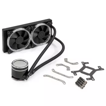Šķidruma dzesēšanas sistēma BitsPower Cyclops 240 — Melns/Sudrabs, 240 mm radiators