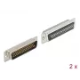 DeLOCK D-Sub HD 50 kontaktu vīriešu metāla lodējamais savienotājs 2 gab. 66705