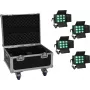 LED gaismu komplekts EUROLITE CLS-9 QCL RGB/WW 9x7W — 9 gaismekļi, RGB + silts balts, 7W LED katra