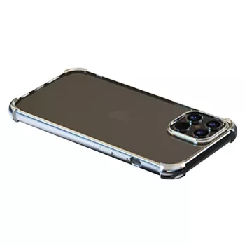 Mīkstais vāciņš Devia iPhone 12 Pro Max — triecienizturīgs spīdīgs sudrabs