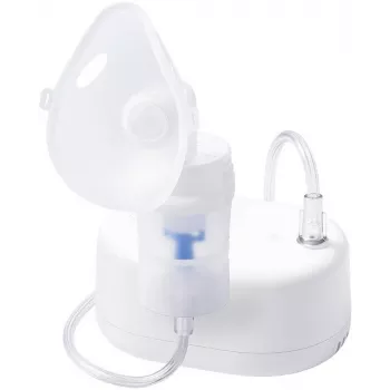 Kompresoru inhalators Omron NE-C810 (NE-810) portatīvs, 0,35 ml/min izsmidzināšana, 53 dB, 100 cm gaisa šļūtene, komplektā maskas un iemutnis