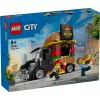 LEGO City Burger Furgons Bērniem no 5 Gadiem - Pārtikas Kravas Auto Ar Virtuvi Un Figūriņām