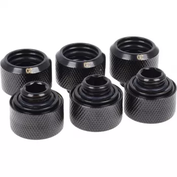Alphacool Eiszapfen 16mm HardTube skrūvējams savienotājs G1/4 Deep Black