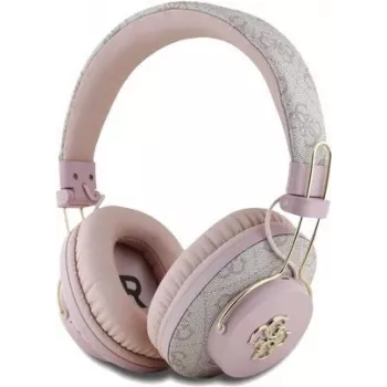 GUESS Wireless Bluetooth Headset 4G Metal Logo Pink, GUBHS72P4FC4MP, Universāls