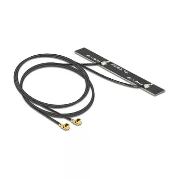 DELOCK dubultā Wi-Fi antena MHF/FL-LP-068 saderīgs spraudnis 802.11 ac/a/h/b/g/n 5 dBi 2x500mm PCB iekšēja
