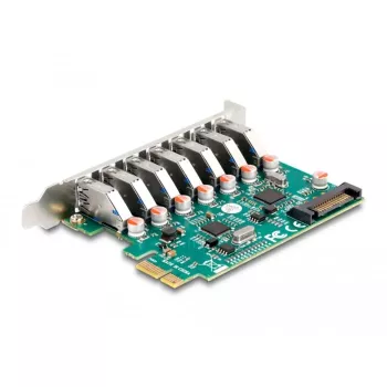 DeLOCK PCI Express x1 karte ar 7 x ārējiem USB 5 Gbps Type-A (sieviešu) portiem