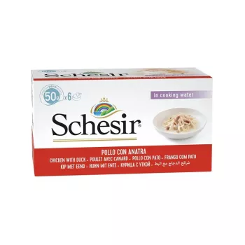 SCHESIR Vistas filejas ar pīli buljonā - slapjā barība kaķiem - 6x50g