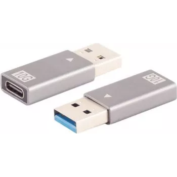 Pārejas savienotājs ShiverPeaks BS14-05033 USB A uz USB C, pelēks
