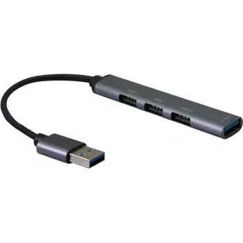 USB 3.0 HUB, USB-A savienotājs, 4x USB-A porti (3x USB 2.0 + 1x USB 3.2 Gen1) (S3018)