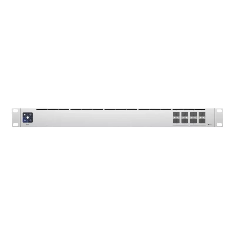 Tīkla slēdzis Managed L2 UBIQUITI USW-Aggregation — 8 SFP+ sloti, 10G atbalsts, bez ventilatora, 1U plaukts, sudrabs