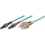 Tecline exertis Connect optiskais patch kabelis ST daudzmodu (vīriešu) uz SC daudzmodu (vīriešu) - 7,5 m - 50/125 µm OM3 - tirkīza (39975207)