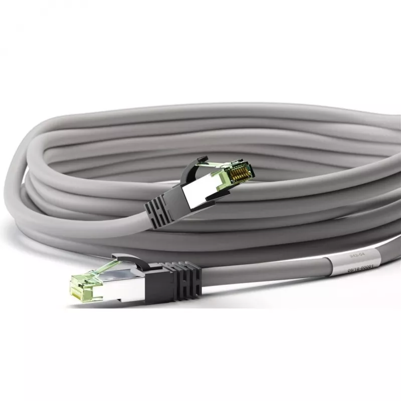 Goobay CAT 8.1 Patch Kabelis, S/FTP (PiMF), Pelēks, 3 m - LSZH Halogēns-Brīvs, Vara AWG 24 (55138)
