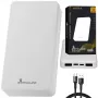 Power bank Extralink EPB-078W 10000 mAh Balts, USB-C, 10 W izeja, uzlādē līdz 2 ierīcēm