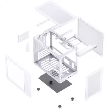 Jonsbo C6 MAX dators gadījums, mini korpuss, Micro-ATX, rūdīts stikls - Wei