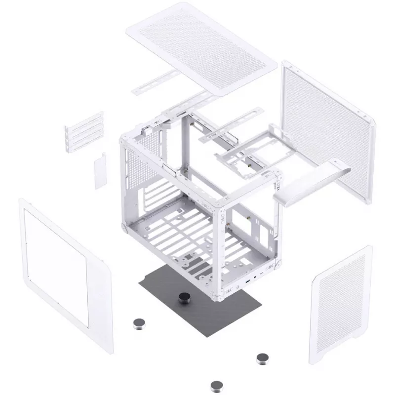 Jonsbo C6 MAX dators gadījums, mini korpuss, Micro-ATX, rūdīts stikls - Wei