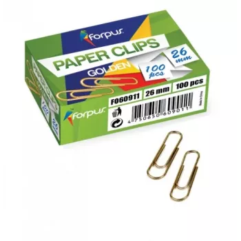 Klipši Forpus, dzeltenais metāls, 26mm apaļi (100) 1104-006
