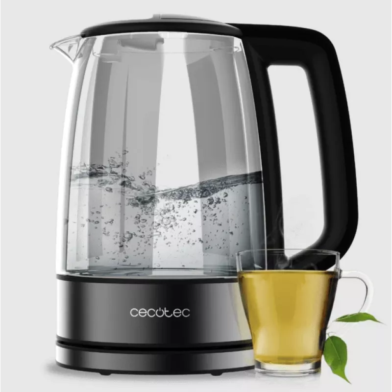 Cecotec Tējkanna ThermoSense 340 Clear, 2200 W, 1.7 L, stikla, 360° grozāma pamatne