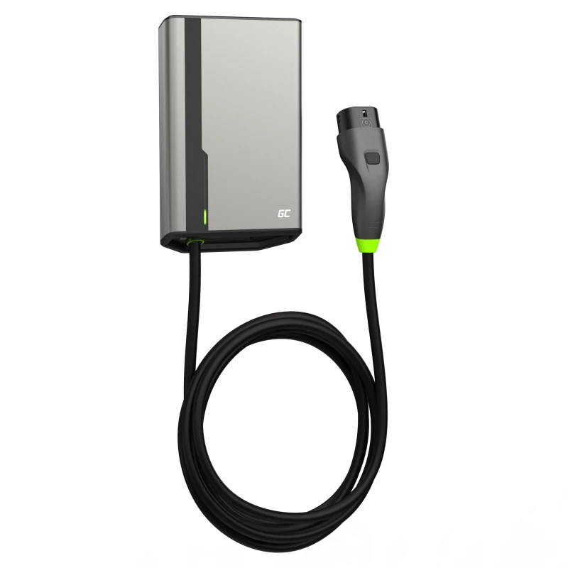Green Cell GC EVGC021B2275 sienas lādētājs 3.6-22 kW 7.5 m NFC pelēks alumīnijs