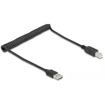 USB kabelis DeLOCK 90130 USB 2.0 0,8 m Melns