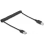 USB kabelis DeLOCK 90130 USB 2.0 0,8 m Melns
