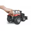 BRUDER Massey Ferguson 7624 ar frontālo iekrāvēju, sarkans, rotaļlieta traktors 1:16, 3+ gadi