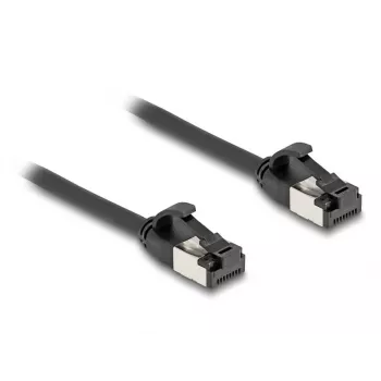 DeLOCK RJ45 kabelis, savienotājs pret savienotāju, Cat.8.1, 0.25 m, melns