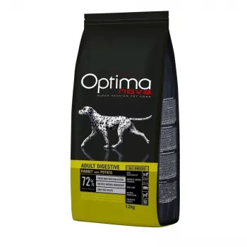 Sausā barība suņiem Optimanova Adult Digestive Rabbit with Potato 12 kg