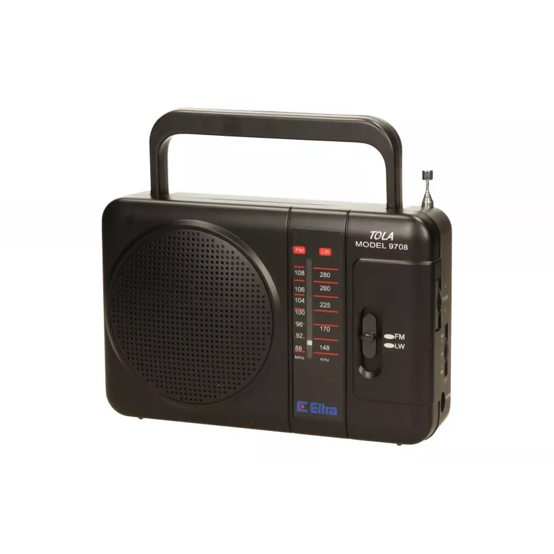 Eltra Tola 3 portatīvais radio, FM/LW, melns