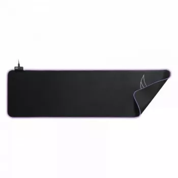 L33T Gaming 160406 Asar Bardagi XXL RGB Gaming pelēkdēlis, ātra virsma, 920 x 294 x 3 mm, Melns