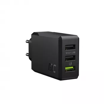 Green Cell CHARGC03 mobilā telefona lādētājs Melns Iekštelpām