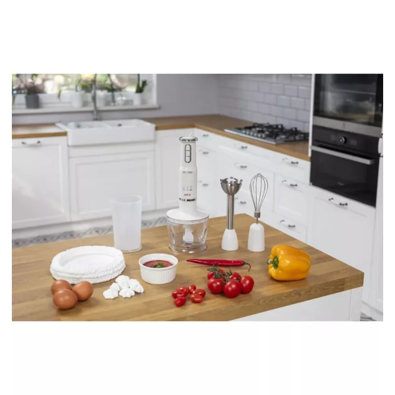 Rokas blenderis MPM MBL 43 Balts 600W ar Pielikumiem