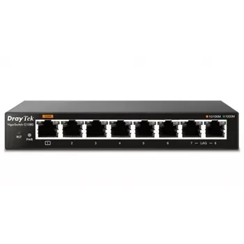 Nepārvaldīts L2 Gigabit Ethernet slēdzis DrayTek VigorSwitch G1080 melns