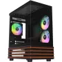 PC Micro korpuss Thermaltake View 170 WS ARGB — Micro-ATX, melns, 2x 120 mm sānu + 1x 120 mm aizmugures ventilatori, 2.5/3.5 collu HDD