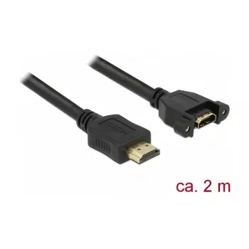 HDMI kabelis DeLOCK 85464 2m HDMI Type A Melns
