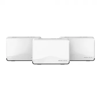 MESH sistēma MERCUSYS Halo H27BE (3 komplekts) Divu joslu 2.4/5 GHz Wi‑Fi 6, 3568 Mbps kopā, 3x LAN porti, iekšējās antenas, balta